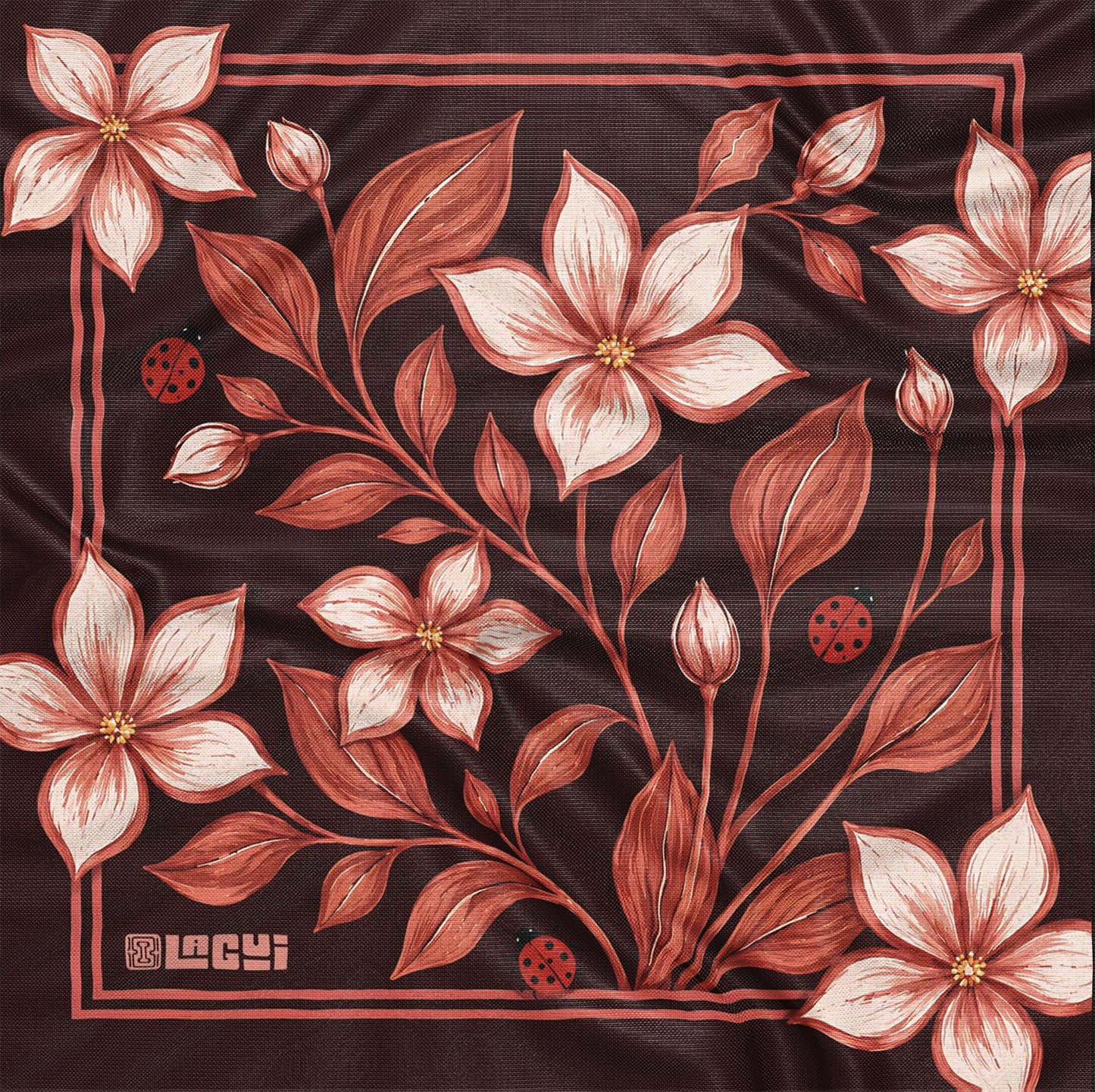 Pañoleta Jardín Rojo
