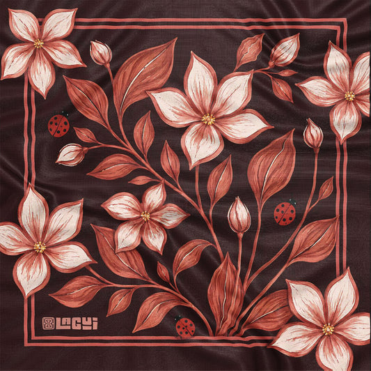 Pañoleta Jardín Rojo